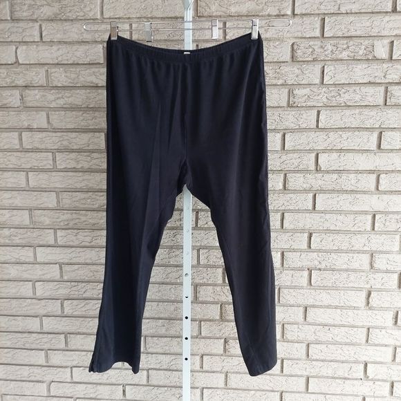 Woman Within Black Cropped Sweatpants 18/20 PETITE NWOT - Picture 5 of 9
